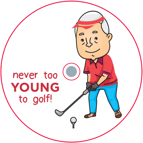 CaddyCap - Never too Young to Golf Male - Golf Gift for Dad!